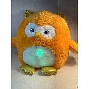 Hug Me Light Up Stuffed Animal Plush Soft Orange Owl 14" Tall Ages 3+ Clean VG